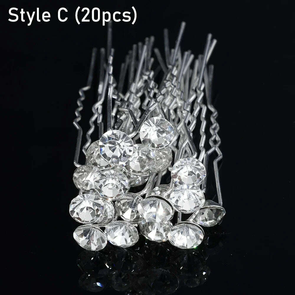 Silver Color Pearl Rhinestone Wedding Hair Combs Hair Accessories for Women Accessories Hair Ornaments Jewelry Bridal Headpiece - KIMLUD
