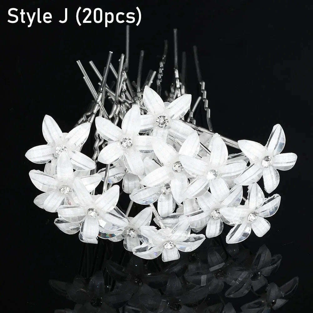 Silver Color Pearl Rhinestone Wedding Hair Combs Hair Accessories for Women Accessories Hair Ornaments Jewelry Bridal Headpiece - KIMLUD