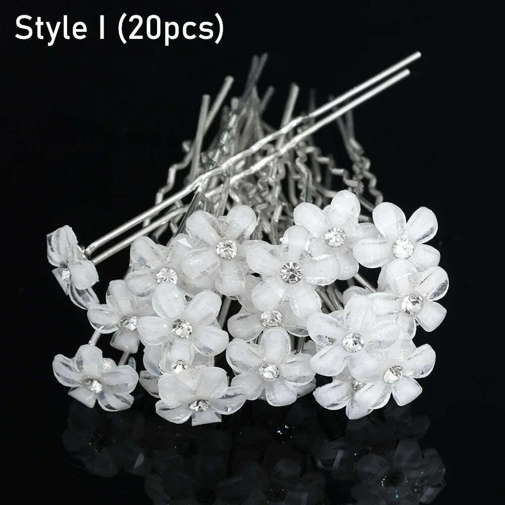 Silver Color Pearl Rhinestone Wedding Hair Combs Hair Accessories for Women Accessories Hair Ornaments Jewelry Bridal Headpiece - KIMLUD