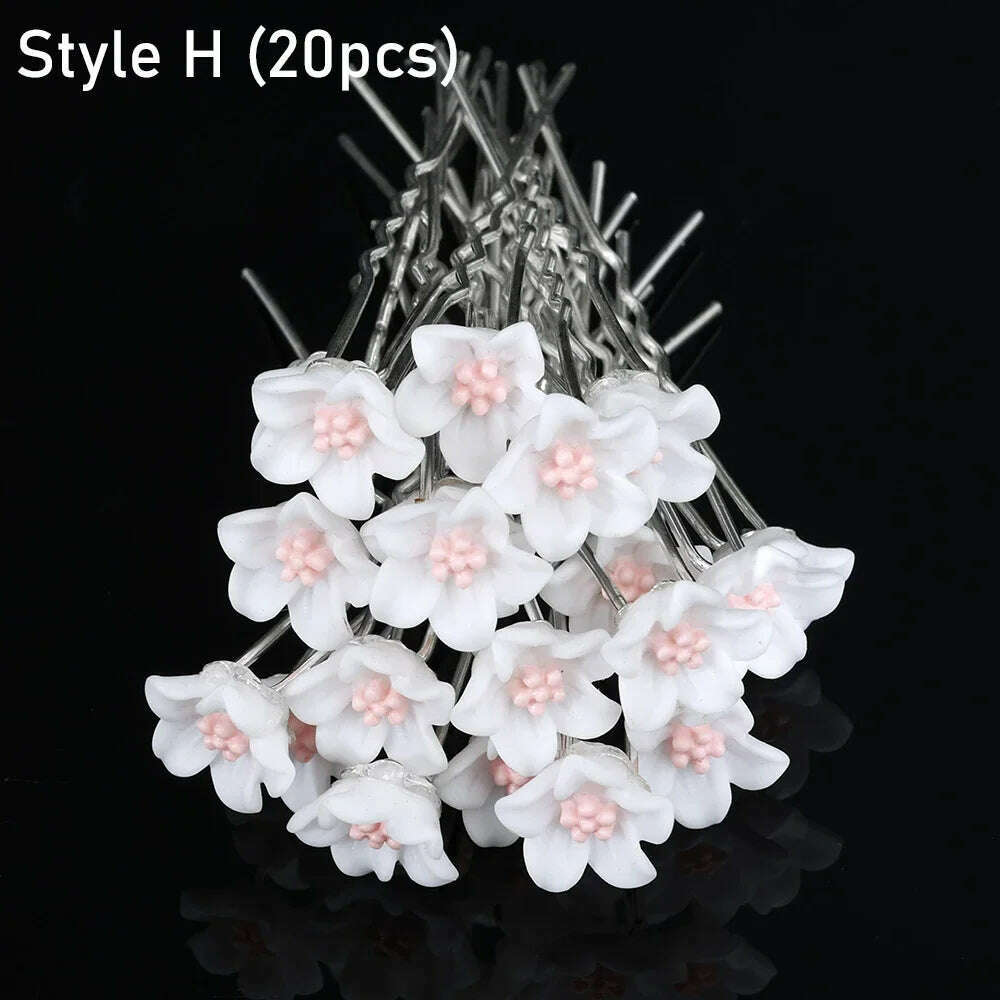 Silver Color Pearl Rhinestone Wedding Hair Combs Hair Accessories for Women Accessories Hair Ornaments Jewelry Bridal Headpiece - KIMLUD