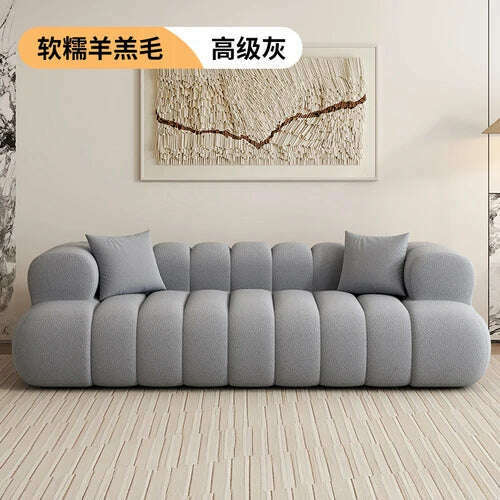 KIMLUD, Simple Modern Lazy Sofas Nordic Velvet Two Seater Recliner Living Room Sofas Floor Reading Lounge Divani Da Soggiorno Furniture, grey berber Fleece / One Seat, KIMLUD APPAREL - Womens Clothes