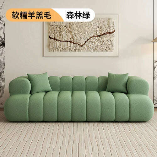 KIMLUD, Simple Modern Lazy Sofas Nordic Velvet Two Seater Recliner Living Room Sofas Floor Reading Lounge Divani Da Soggiorno Furniture, green berber Fleece / One Seat, KIMLUD Womens Clothes