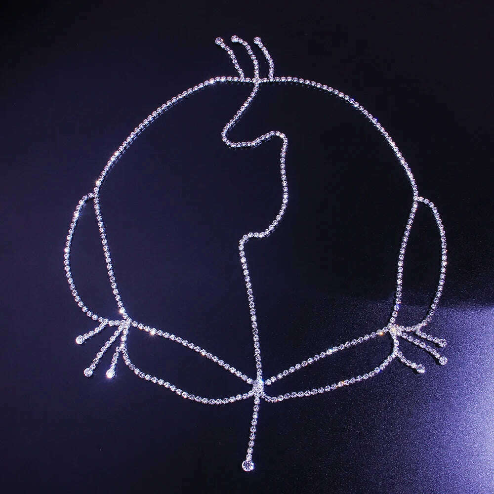Simple Rhinestone Hair Chain Band Accessories for Women Party Crystal Headpiece Bridal Forehead Jewelry Tiara Fringe Headdress - KIMLUD