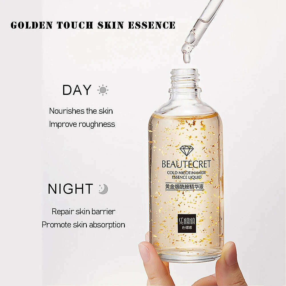 KIMLUD, Skin Care Products 24K Gold Nicotinamide Essence Collagen Face Cream Fade Dark Circles Eye Serum Eye Cream Eye Mask Eye Care Set, KIMLUD Womens Clothes