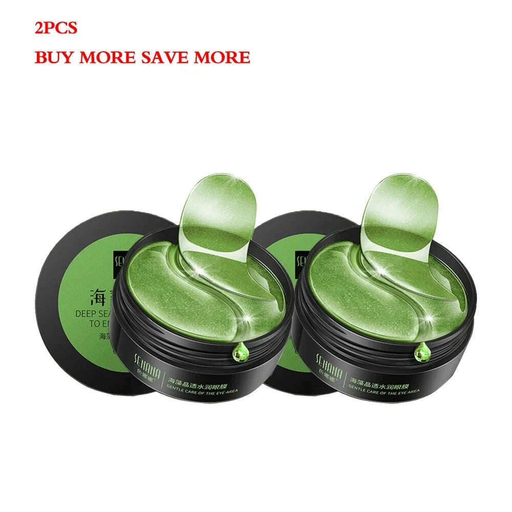 KIMLUD, Skincare Products 24K Gold Hyaluronic Acid Eye Mask Remove Dark Eye Circles Collagen Eye Patches Korean Face Care Product, 2PC Seaweed Eye Mask / Mexico, KIMLUD APPAREL - Womens Clothes