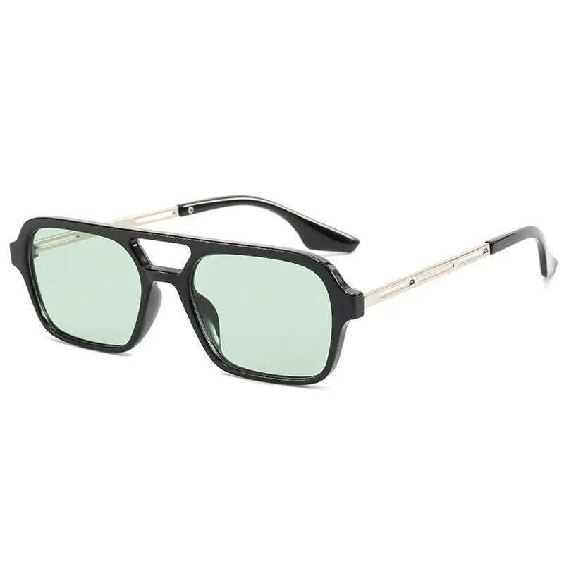 KIMLUD, Small Frame Square Sunglasses Woman Brand Designer Fashion Luxury Sun Glasses Female Vintage Hollow Leopard Blue Oculos De Sol, Black Green / Other, KIMLUD APPAREL - Womens Clothes