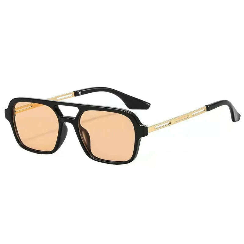 KIMLUD, Small Frame Square Sunglasses Woman Brand Designer Fashion Luxury Sun Glasses Female Vintage Hollow Leopard Blue Oculos De Sol, Black Champagne / Other, KIMLUD APPAREL - Womens Clothes