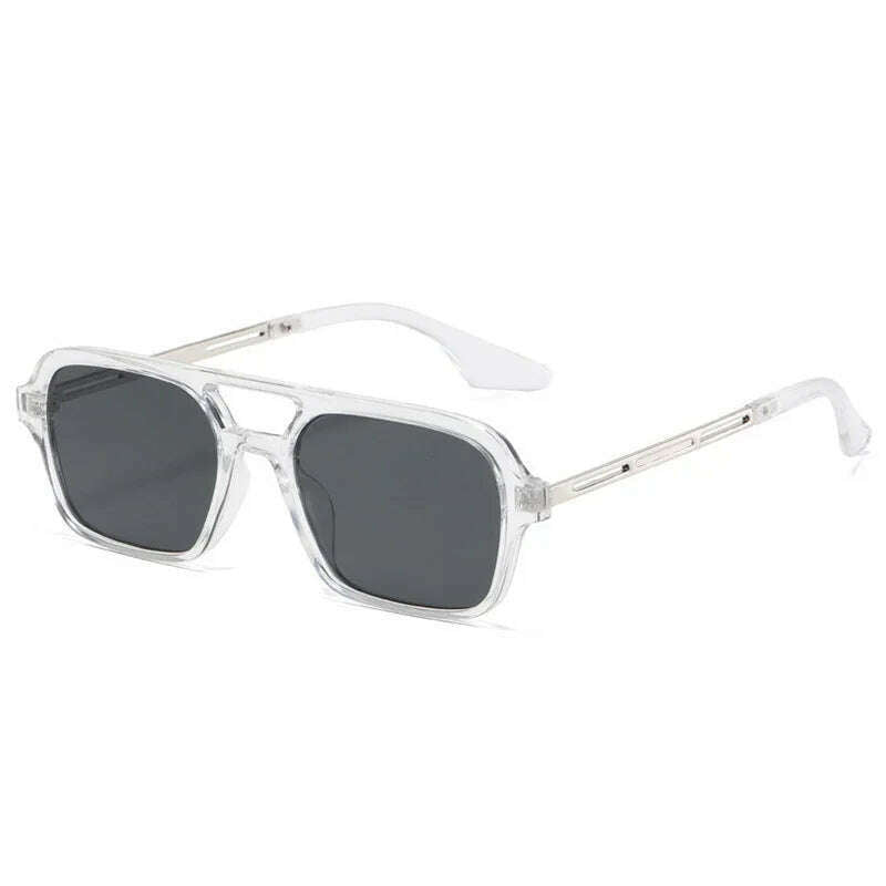 KIMLUD, Small Frame Square Sunglasses Woman Brand Designer Fashion Luxury Sun Glasses Female Vintage Hollow Leopard Blue Oculos De Sol, Trans Gray / Other, KIMLUD APPAREL - Womens Clothes
