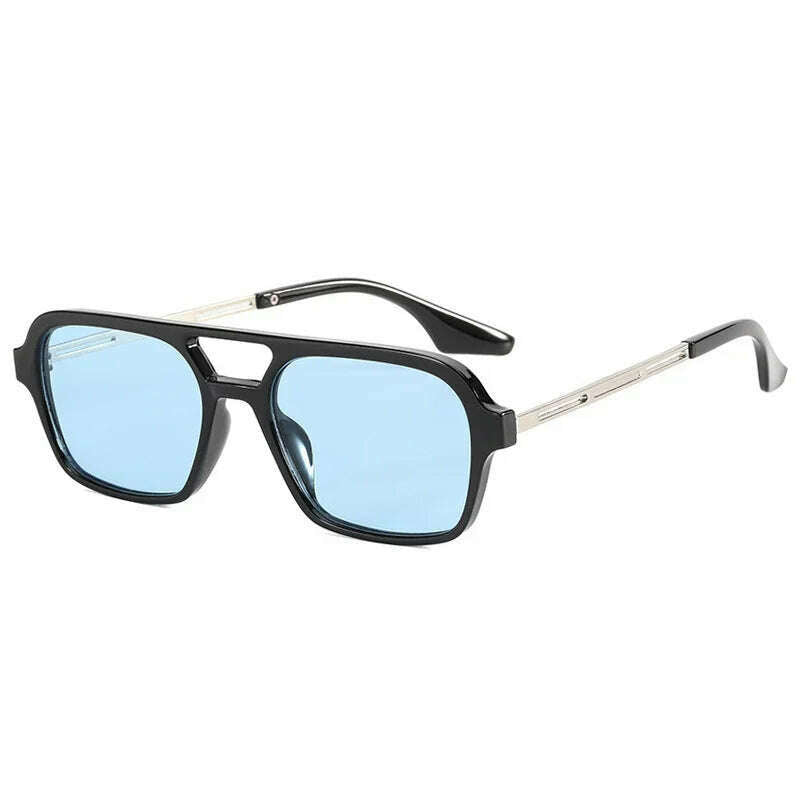 KIMLUD, Small Frame Square Sunglasses Woman Brand Designer Fashion Luxury Sun Glasses Female Vintage Hollow Leopard Blue Oculos De Sol, Black Blue / Other, KIMLUD APPAREL - Womens Clothes