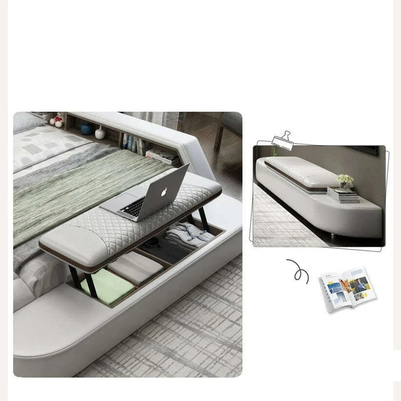 KIMLUD, Smart bed frame camas bedroom furniture кровать двуспальная lit beds سرير  muebles de dormitorio мебель bedroom set cama de casa, KIMLUD Womens Clothes