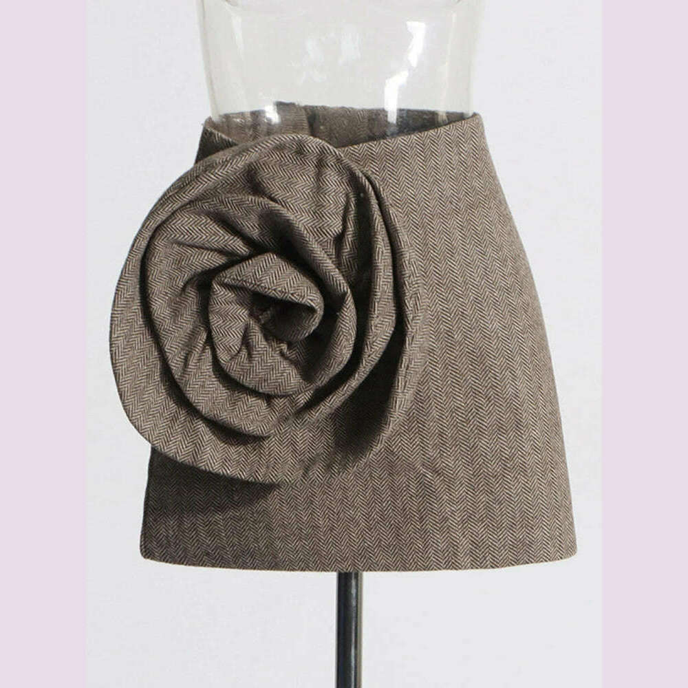 Solid Bodycon Skirts For Women High Waist Patchwork Appliques Folds Slimming Vintage A Line Summer Mini Skirt Female - KIMLUD