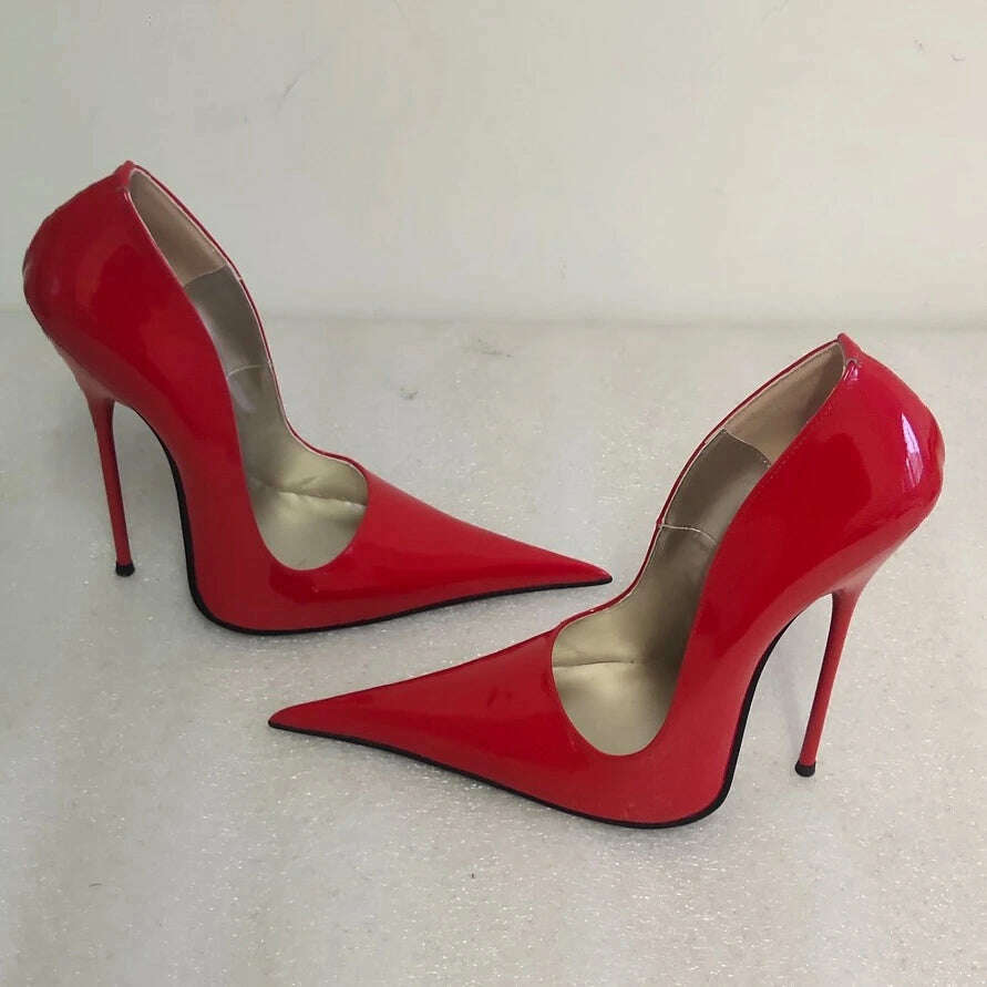 Sorbern Long Pointy Toes Women Pumps Big Size Stilettos High Heels 14Cm 16Cm 18Cm Sm Sissy Boy Shoes Couples Heels - KIMLUD