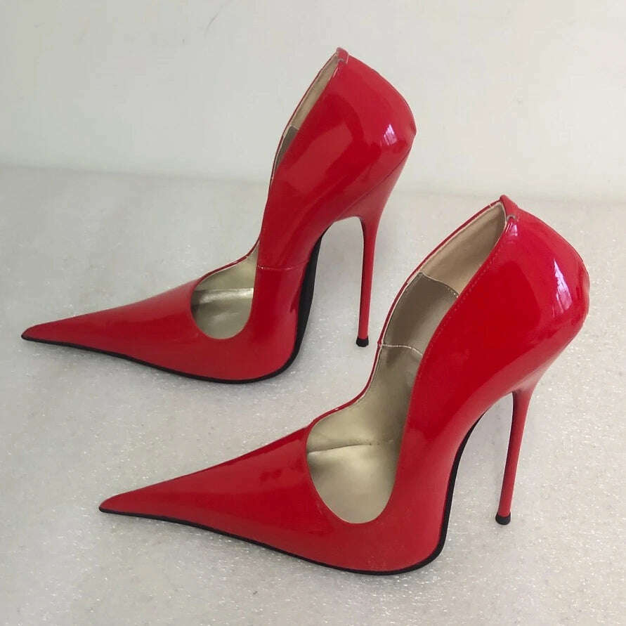 Sorbern Long Pointy Toes Women Pumps Big Size Stilettos High Heels 14Cm 16Cm 18Cm Sm Sissy Boy Shoes Couples Heels - KIMLUD