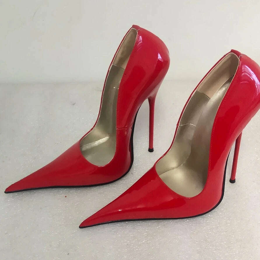 Sorbern Long Pointy Toes Women Pumps Big Size Stilettos High Heels 14Cm 16Cm 18Cm Sm Sissy Boy Shoes Couples Heels - KIMLUD