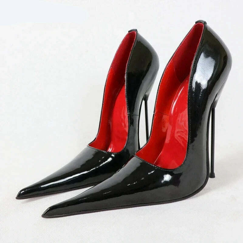 Sorbern Long Pointy Toes Women Pumps Big Size Stilettos High Heels 14Cm 16Cm 18Cm Sm Sissy Boy Shoes Couples Heels - KIMLUD