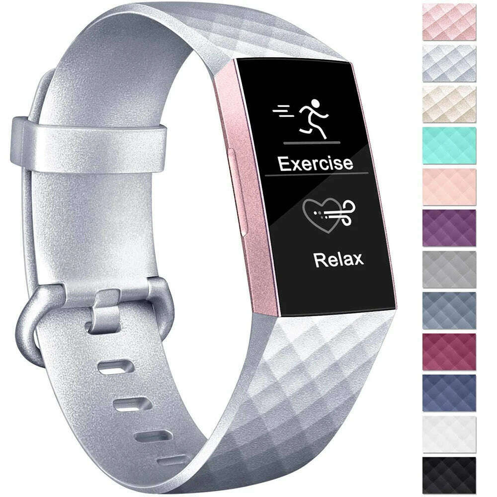Sport Band For Fitbit Charge 3 / Fitbit Charge 4 Strap Soft TPU Wristband Bracelet Replacement Belt For Charge3 SE Band Correa - KIMLUD