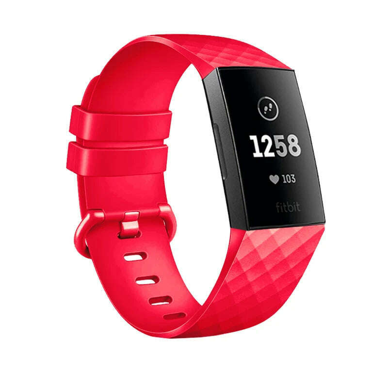 Sport Band For Fitbit Charge 3 / Fitbit Charge 4 Strap Soft TPU Wristband Bracelet Replacement Belt For Charge3 SE Band Correa - KIMLUD
