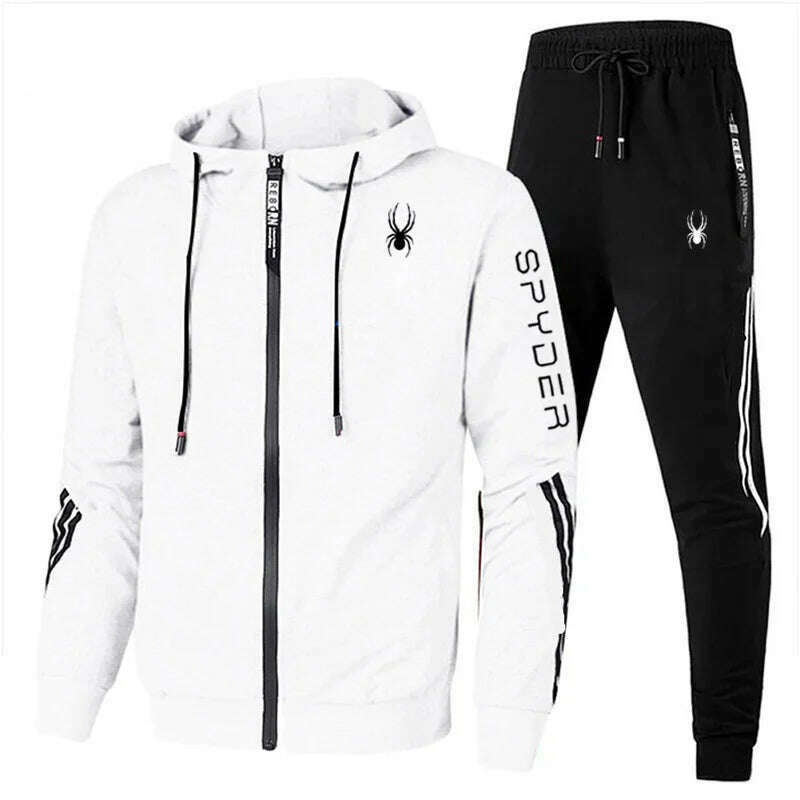 KIMLUD, Spring Autumn Men Tracksuits Sets Long Sleeve Hoodie+Jogging Trousers 2 Piece Fitness Running Suits Sportswear Casual Clothing, Image Color 3 / XXXL, KIMLUD APPAREL - Womens Clothes