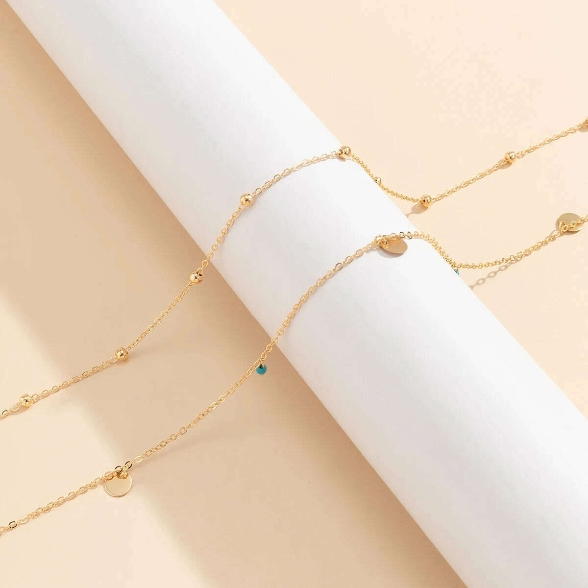 Spring Summer New Boho Minimalism Multilayer Waist Beads For Women Fashion Geometric Sequins Belly Chain Sexy Body Chain Jewelry - KIMLUD
