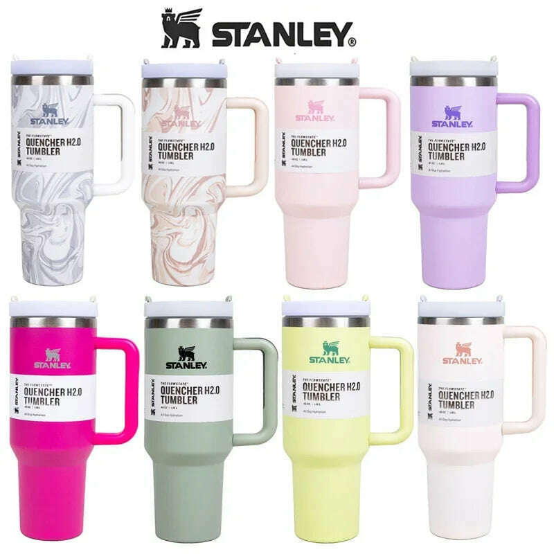 KIMLUD, Stanley 30oz/40oz Insulated Tumbler With Lid and Straws Stainless Steel Coffee Tumbler with Handle Vacuum Leak Proof Coffee Cup, KIMLUD Womens Clothes