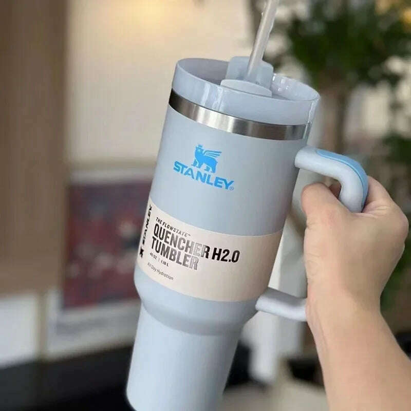 KIMLUD, Stanley 30oz/40oz Insulated Tumbler With Lid and Straws Stainless Steel Coffee Tumbler with Handle Vacuum Leak Proof Coffee Cup, KIMLUD Womens Clothes