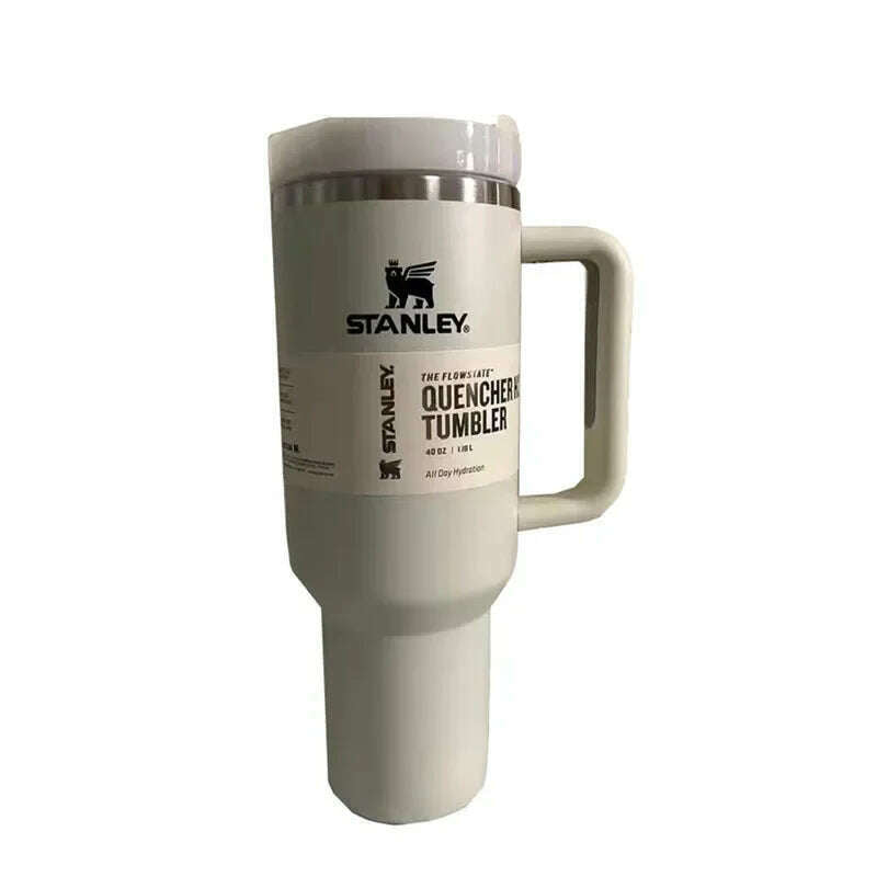 KIMLUD, Stanley 30oz/40oz Insulated Tumbler With Lid and Straws Stainless Steel Coffee Tumbler with Handle Vacuum Leak Proof Coffee Cup, 40oz-1.18L / Sand Dune, KIMLUD APPAREL - Womens Clothes