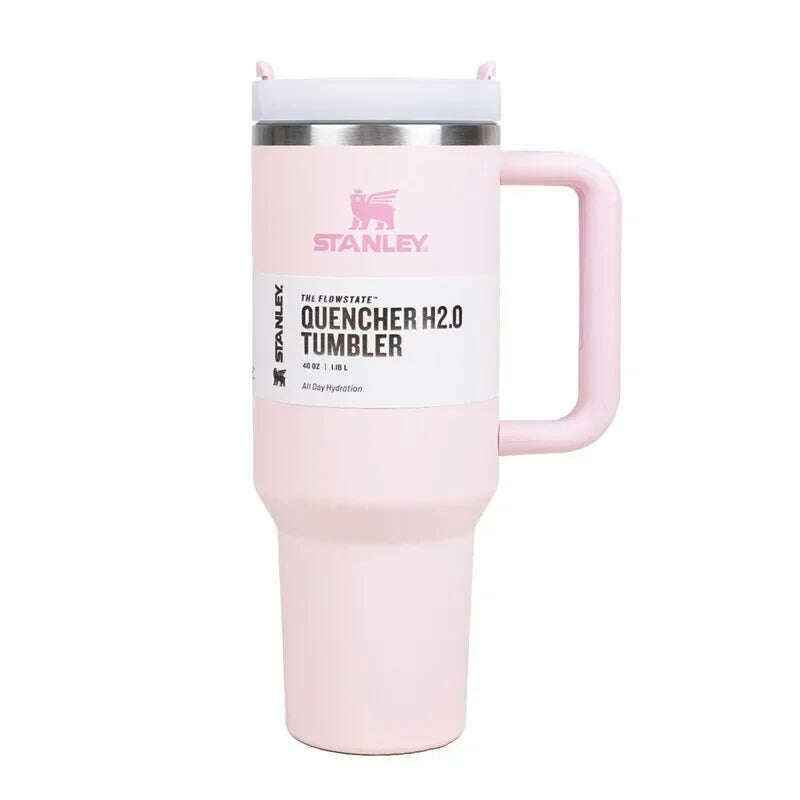 KIMLUD, Stanley 30oz/40oz Insulated Tumbler With Lid and Straws Stainless Steel Coffee Tumbler with Handle Vacuum Leak Proof Coffee Cup, 30oz-887ML / Pink, KIMLUD APPAREL - Womens Clothes