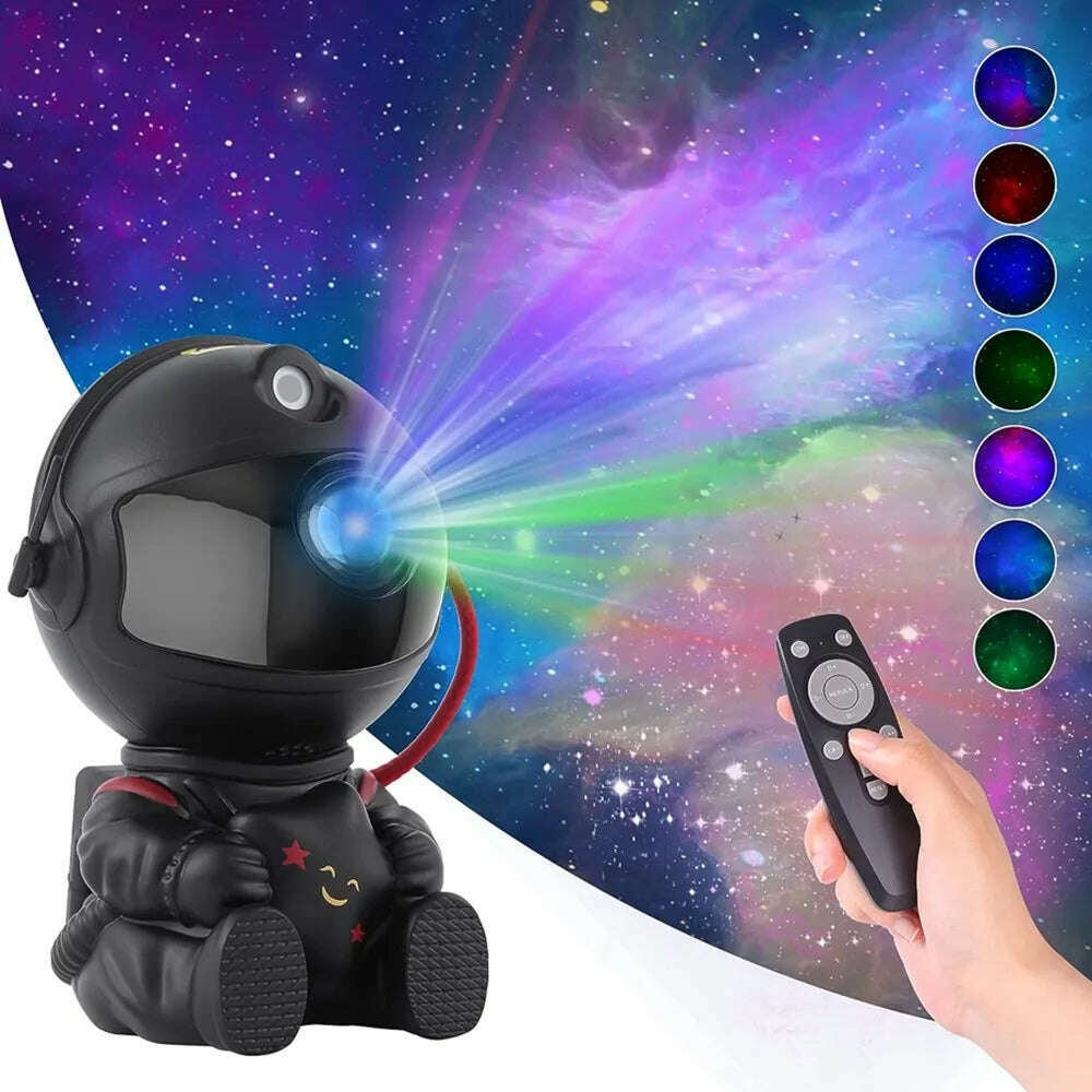 Star Projector Galaxy Night Light Astronaut Space Projector Starry Nebula Ceiling LED Lamp for Bedroom Home Decorative kids gift, KIMLUD Women's Clothes