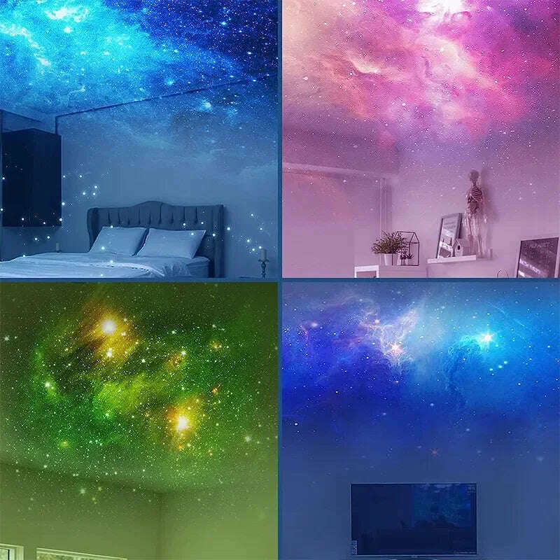 Starry Sky Projector LED Night Light, Astronaut Lamp Star Light, Rotation Ceiling Lamp Decoration For Bedroom Decor Gift, KIMLUD Women's Clothes