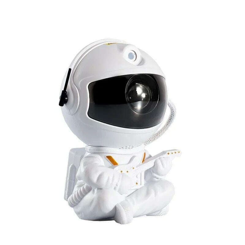 KIMLUD, Starry Sky Projector LED Night Light, Astronaut Lamp Star Light, Rotation Ceiling Lamp Decoration For Bedroom Decor Gift, Play Guitar-White, KIMLUD APPAREL - Womens Clothes