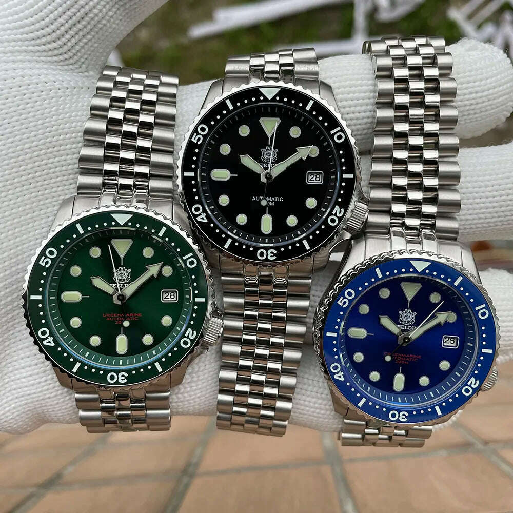 STEELDIVE SD1996 Men's Dive Watch NH35 Automatic Mechanical Men's Watch Luminous Ceramic Bezel Diver watch men watches Sapphire - KIMLUD
