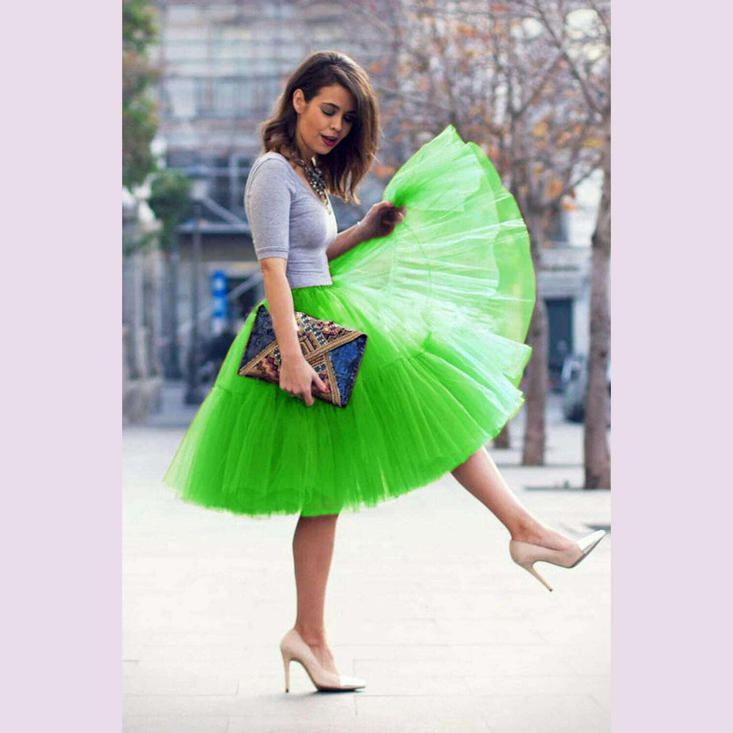 STEPHANIE Tulle Tutu Skirts Multi-layer Fluffy Petticoat Underskirt Summer Princess Ball Gown Ballet Dance Women Party Skirt - KIMLUD