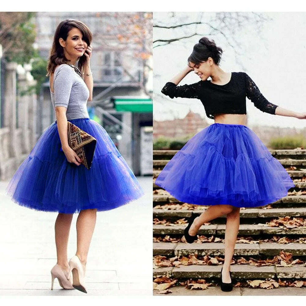 STEPHANIE Tulle Tutu Skirts Multi-layer Fluffy Petticoat Underskirt Summer Princess Ball Gown Ballet Dance Women Party Skirt - KIMLUD