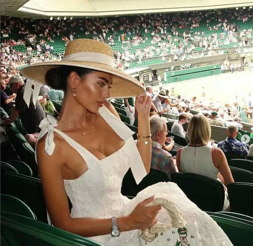 Straw summer hat Red  French elegant ladies seaside travel sun hat Hepburn style wide brim hat summer hat