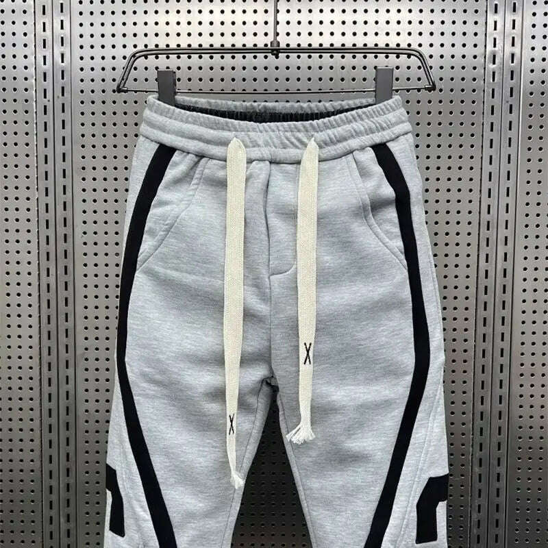 KIMLUD, Striped Lettering Fashion Sweatpants Casual Jogger Pants Men's Harem Trousers High Quality Designer Brand Clothing, KIMLUD Womens Clothes