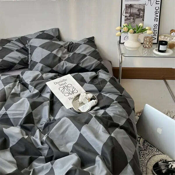 KIMLUD, Style Bedding Set Boys Girls Twin Queen Size Duvet Cover Flat Sheet Pillowcase Bed Linen Kids Adult Fashion Home Textile, F / 110x150cm, KIMLUD APPAREL - Womens Clothes