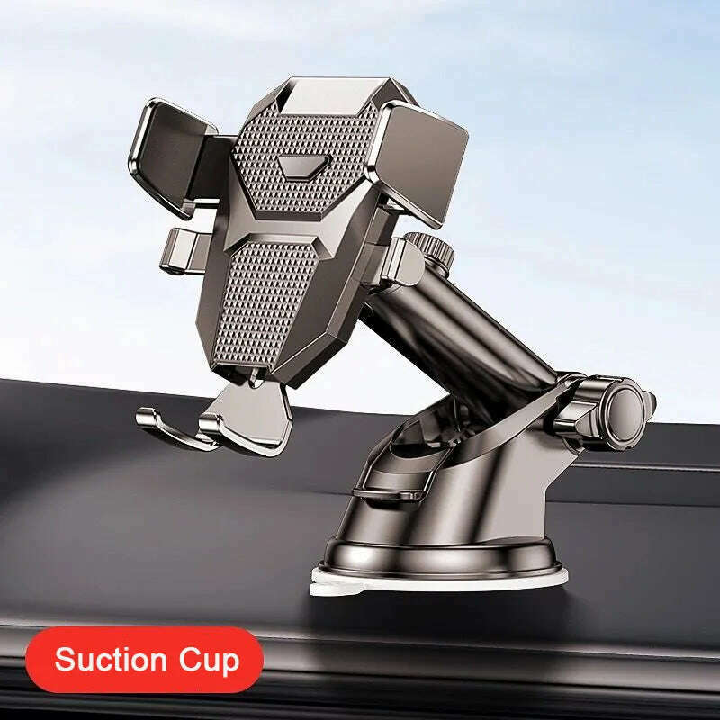 Sucker Car Phone Holder Mount Stand GPS Telefon Mobile Cell Support For iPhone 13 12 11 Pro Xiaomi Huawei Samsung - KIMLUD