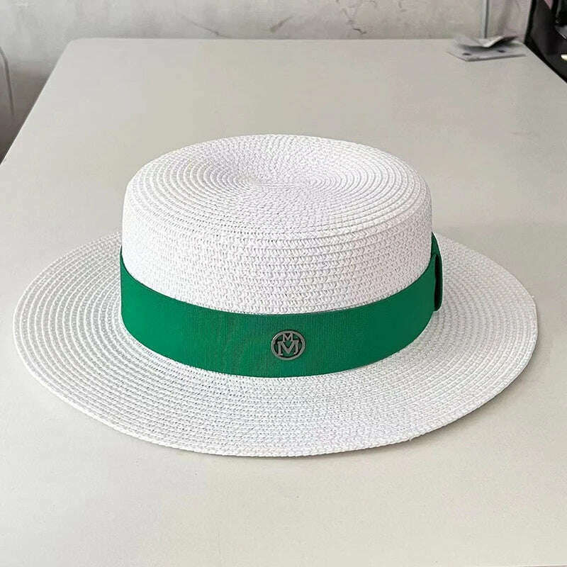 KIMLUD, Summer Hats for Women Casual Wide Brim Straw Hat Vacation Seaside Panama Beach Hats Women Fedora Hat Chapeu Feminino, 5, KIMLUD Womens Clothes