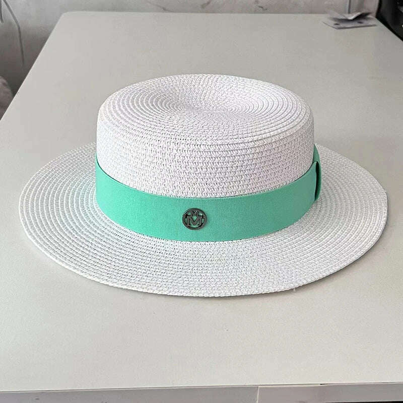 KIMLUD, Summer Hats for Women Casual Wide Brim Straw Hat Vacation Seaside Panama Beach Hats Women Fedora Hat Chapeu Feminino, 2, KIMLUD Womens Clothes