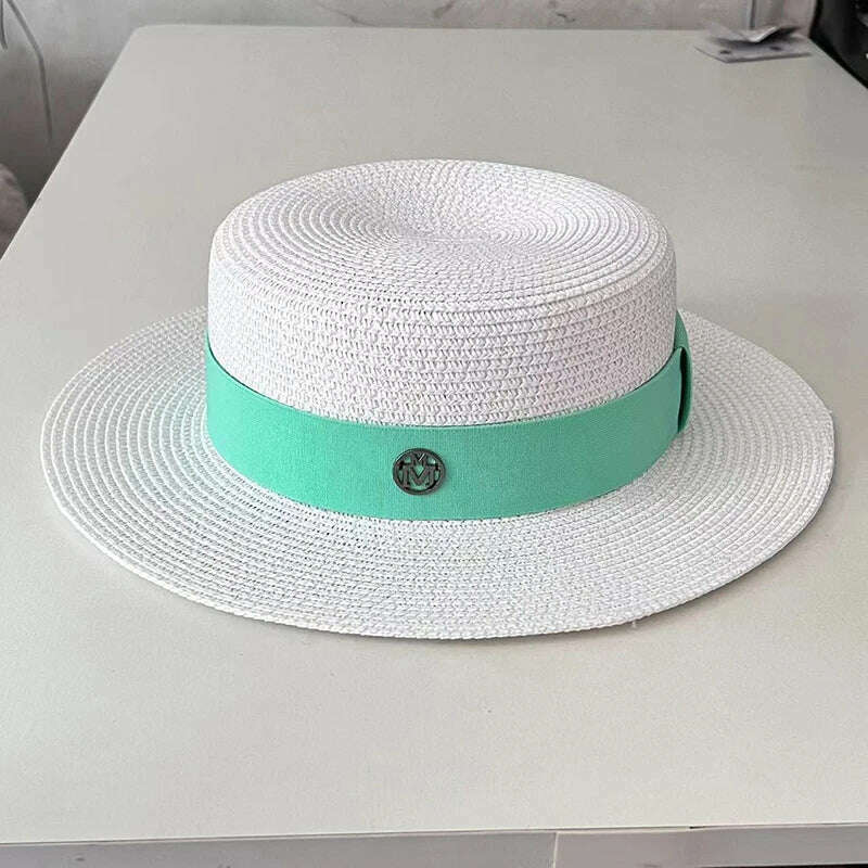 KIMLUD, Summer Hats for Women Casual Wide Brim Straw Hat Vacation Seaside Panama Beach Hats Women Fedora Hat Chapeu Feminino, 2, KIMLUD APPAREL - Womens Clothes