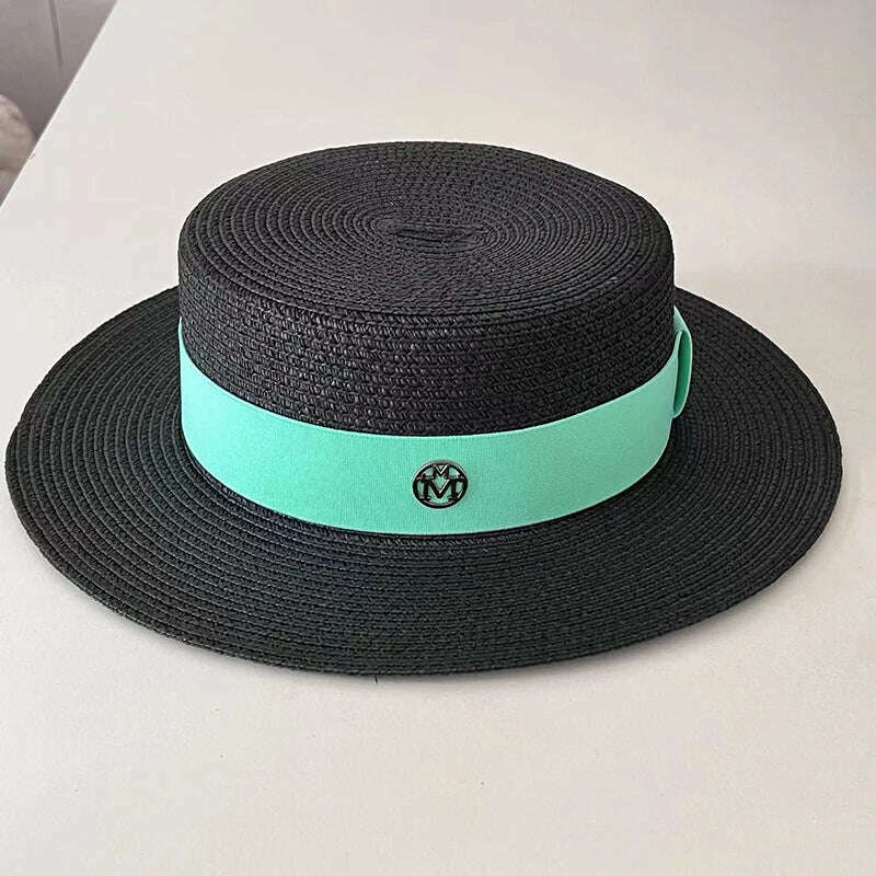 KIMLUD, Summer Hats for Women Casual Wide Brim Straw Hat Vacation Seaside Panama Beach Hats Women Fedora Hat Chapeu Feminino, 11, KIMLUD Womens Clothes