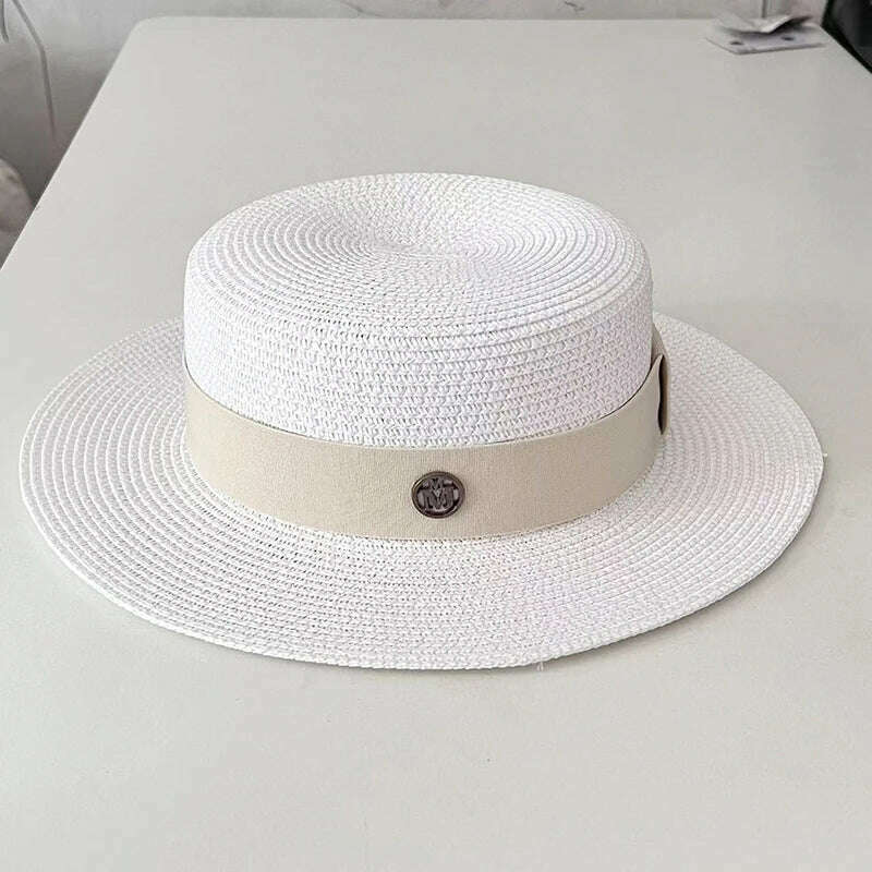KIMLUD, Summer Hats for Women Casual Wide Brim Straw Hat Vacation Seaside Panama Beach Hats Women Fedora Hat Chapeu Feminino, 3, KIMLUD APPAREL - Womens Clothes