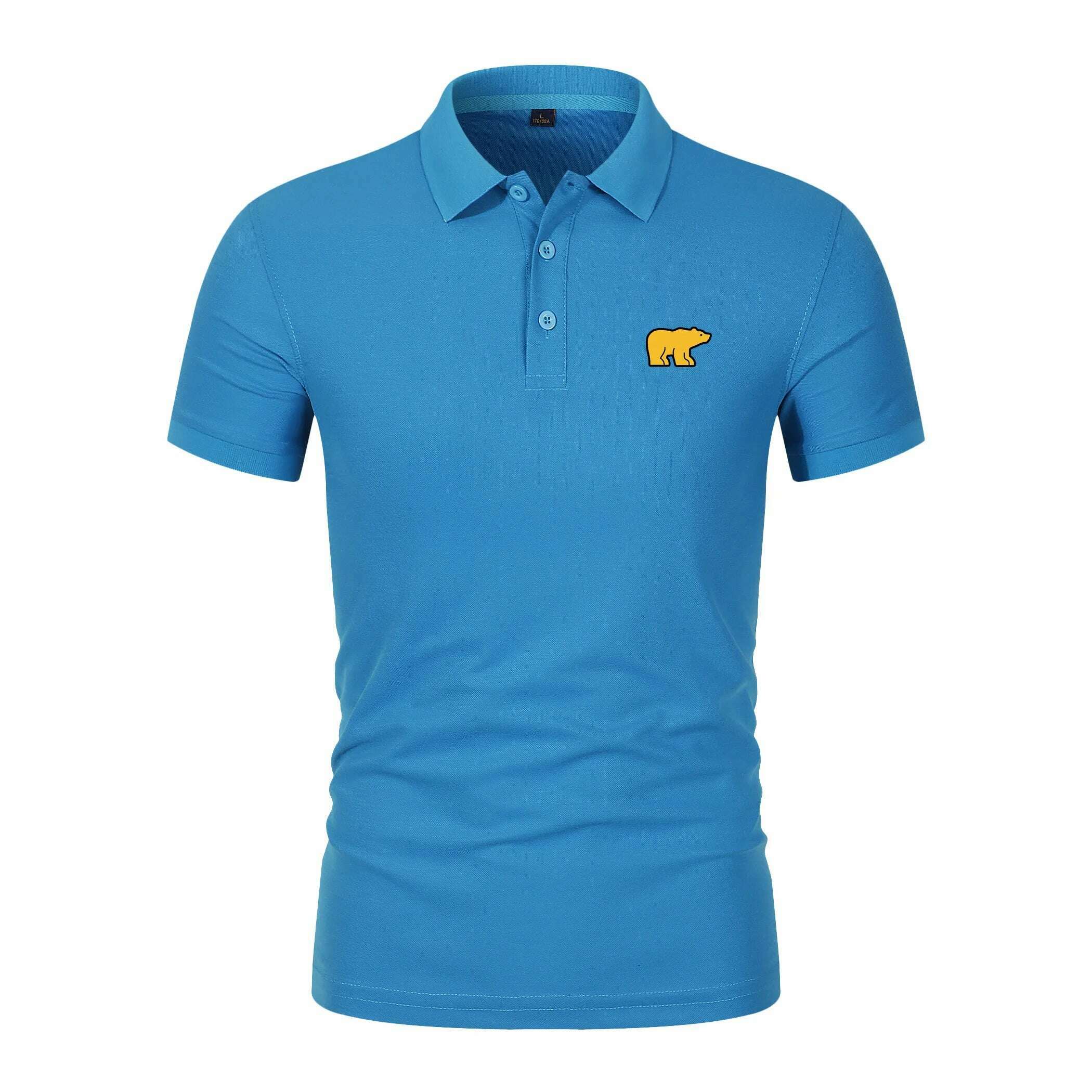 KIMLUD, Summer Men's Casual Short-Sleeved Polo Shirt Office Fashion Lapel Collar T-Shirt Men's Breathable Polo Shirt Men's Clothing, KIMLUD Womens Clothes