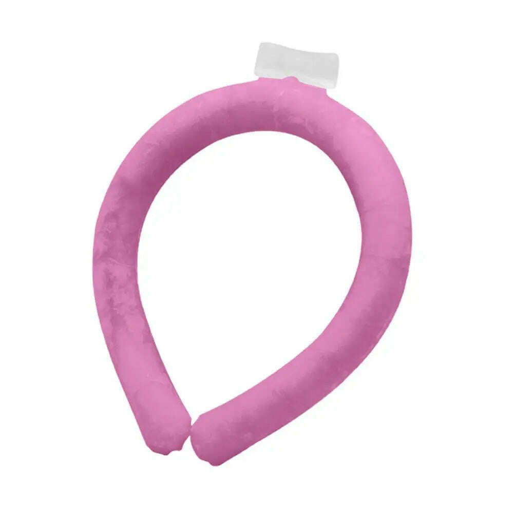 Summer Neck Cooling Tube Ice Ring Neck Cooler Outdoor Sports Heatstroke Prevention Neck Wrap Hands Free Cold Gel Ice Pack - KIMLUD