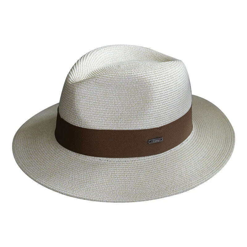 Summer Women Straw Hats Sun Visor Cap Leisure Elegant Panama Hat For Men Gentleman Formal Hat Manattend Party Quality Hat Gifts - KIMLUD