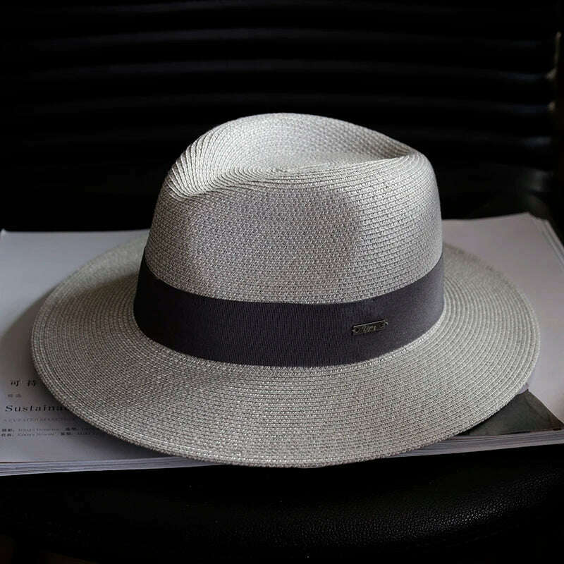 Summer Women Straw Hats Sun Visor Cap Leisure Elegant Panama Hat For Men Gentleman Formal Hat Manattend Party Quality Hat Gifts - KIMLUD