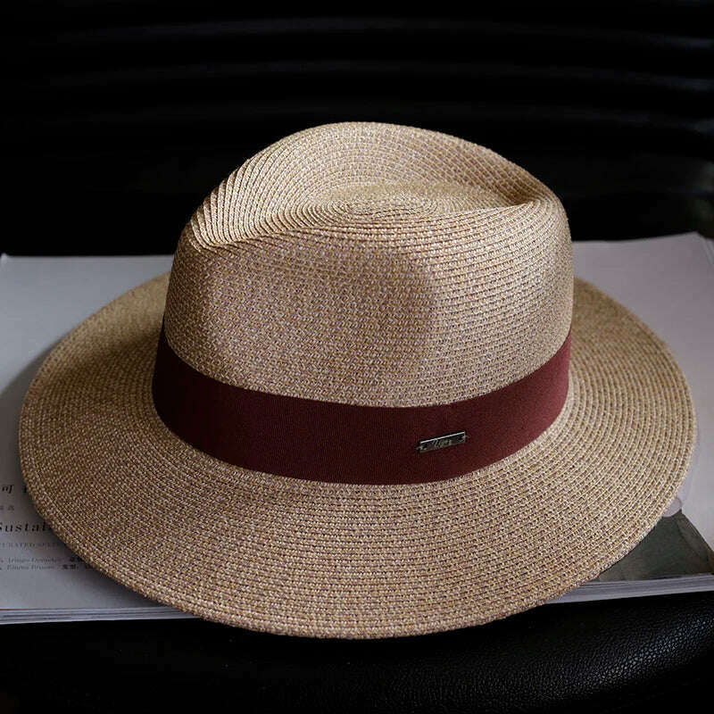 Summer Women Straw Hats Sun Visor Cap Leisure Elegant Panama Hat For Men Gentleman Formal Hat Manattend Party Quality Hat Gifts - KIMLUD