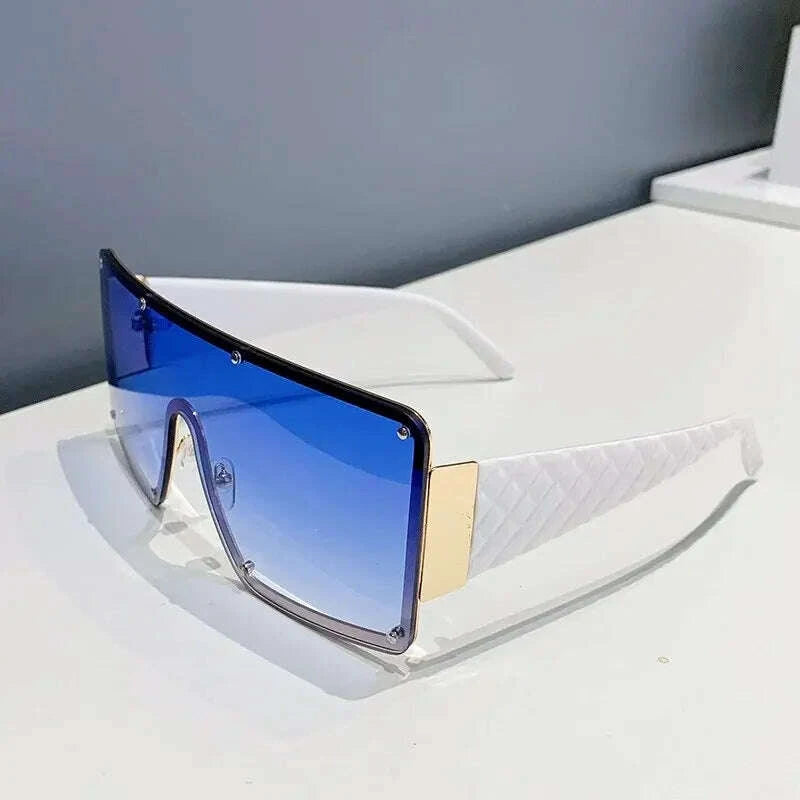 Sunglasses Large Frame Stainless Steel Black | KIMLUD