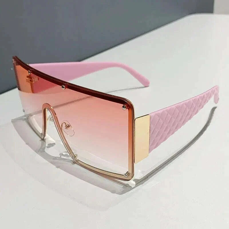 Sunglasses Large Frame Stainless Steel Black | KIMLUD