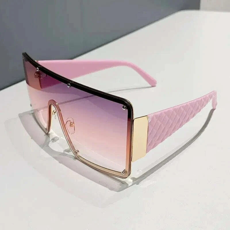 Sunglasses Large Frame Stainless Steel Black | KIMLUD
